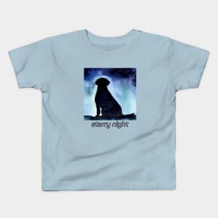 Starry Night Labrador Retriever Kids T-Shirt